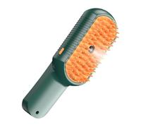 Brosse pour éliminer les animaux de compagnie : peigne de toilette avec vapeur, masseur démêlant doux, confort scientifiquement conçu, instrument de nettoyage en aérosol à double trou pour le confort