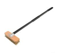 Brosse pour four à pizza avec grattoir en acier et poils en laiton, poignée amovible en aluminium de 80 cm pour un nettoyage facile, compatible avec les fours à bois