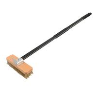 Brosse pour Four à Pizza avec Poils en Laiton, Brosse pour Four à Pizza 8 x 32 avec grattoir pour Pierre, Remplacement Amovible et Lavable pour Accessoires avec Trou de Suspension