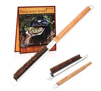 Brosse pour Four à Pizza - Brosse de Nettoyage pour Pierre à Pizza, Poils en Fibres de Tige de Palmier pour Éviter Les Rayures, Outil de Nettoyage pour Fours et Pierres à Pizza