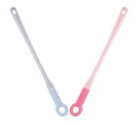 Brosse pour Laver les Pieds en Silicone à Long Manche 2 Pièces | Nettoyage Précis Entre les Orteils, Poignée Ergonomique avec Crochet, Usage Bain et Soin, Bleu ou Rose