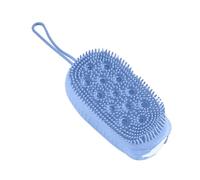 Brosse pour le corps en silicone - Appareil de massage exfoliant double face de 2,95 pouces - Brosse de bain douce avec poils doux - Brosse de nettoyage pour le dos, les bras, les épaules, le cou