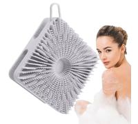 Brosse pour le corps en silicone | Brosse double face pour laver la tête - Brosse de massage 2 en 1 pour cuir chevelu - Brosse exfoliante en luffa à poils doux pour , femmes et hommes
