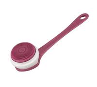 Brosse pour le Corps Rechargeable, Ensemble de Brosses électriques pour le Corps, Brosse de Douche pour épurateur de Dos avec Long Manche, 4 Têtes de Brosse, étanche IPX6 (PURPLE)