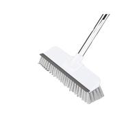 Brosse pour Le Sol Brosse de Nettoyage sols à Long Manche et Poils durs, nettoyant for carrelage, for Toilettes Cuisine, Outil ménager(White 23 * 95CM)