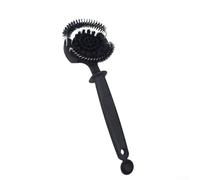Brosse pour machine à expresso avec poils en nylon amovibles, cuillère de mesure et forme optimisée pour têtes de 51 mm et 58 mm (58 mm)