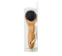 Brosse pour peau sèche en bois, velours fin, 71 g, brosse faciale à poils naturels, outil de massage avec long manche pour nez, cou, visage, maison, voyage, spa