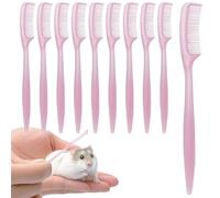 Brosse pour petits animaux, 10 pièces Peigne de toilettage pour lapins, brosse pour hamster et chinchilla, pour petits animaux, furet, soin du pelage en intérieur pour peau sensible