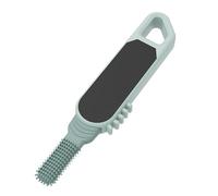 Brosse pour pieds et callosités avec poils en silicone pour le nettoyage des espaces des orteils, design portable pour voyage, utilisation à la maison, outil d'épluchage des pieds