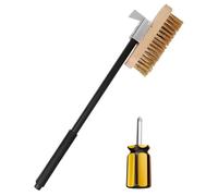 Brosse pour pierre à pizza - Poils en laiton anti-rayures, résistante à la chaleur | Brosse et grattoir robustes pour pierres à pizza, parois de four, fours, grils, barbecues, cuisines extérieures, us