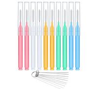 Brosse pour Pomme De Douche - Lot de 10 | Mini Brosses De Nettoyage pour Aérateurs Et Buses, Brosses Miniatures pour Détartrer Les Robinets Et Les Pommes De Douche, Outil De Nettoyage Ménager, Blanc