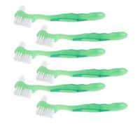 Brosse pour Prothèses Dentaires Double Face, Manche Ergonomique | Nylon et Plastique, Prise Antidérapante, Nettoyage Doux sans Rayures, pour Seniors et Aidants à Maison