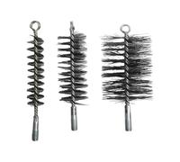 Brosse pour ramoneur Lot De 3 Brosses Cheminée Rondes En Fil D'acier (30/50/80 Mm) For Le Nettoyage Des Conduits Et Tuyaux, Usage Industriel Domestique
