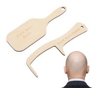 Brosse pour têtes chauves, blague drôle portable | Nouveauté Brosse de soins pour tête chauve Peigne | Cadeau pour amis collègues anniversaire poisson d'avril Bureau quotidien