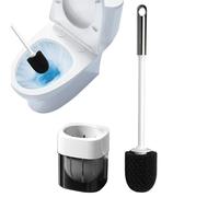 Brosse pour Toilettes | Nettoyant Murale Brosseur Ventouse - Brosse WC Compacte avec Support - pour Nettoyage Salle De Bain Carrelage Joints Sol