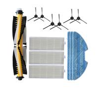 Brosse principale, brosse latérale, filtre HEPA, tissu de vadrouille Compatible avec l'aspirateur robot Eziclean ONE Aqua 210, pièces de rechange, accessoires de remplacement(Set 1)