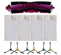 Brosse principale, brosses latérales et kit de filtre pour aspirateurs Midea V12, Eureka J12 et Ultra Robot - 11 pièces de rechange