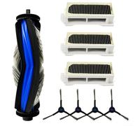 Brosse principale de rechange, brosse latérale et filtre pour ECOVACS pour Deebot pour Mini Robot Aspirateur, Kit d'accessoires de nettoyage complet, noir et blanc