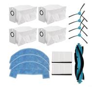 Brosse principale de rechange, brosses latérales, filtres, chiffons et sacs à poussière compatible avec Conga 2499 pour aspirateur robot Ultra Home Advanced (A)