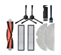 Brosse Principale/latérale, Filtre Hepa en Tissu for vadrouille, Compatible avec XiaoMi Dreame D9 et Bot L10 Pro, Trouver des pièces de Rechange for aspirateur Robot LDS(Burgundy)