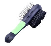 Brosse professionnelle autonettoyante pour animal domestique avec long manche, réutilisable, souple, antidérapante, plastique et légère