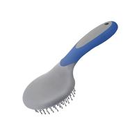 Brosse professionnelle pour le toilettage - Brosse professionnelle pour crinière et queue avec poignée humanisée - Brosse de massage antidérapante en poils de cheval pour animaux de compagnie épais,