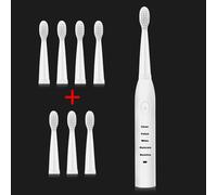Brosse Puissante À Dents Rechargeable Par Usb Électrique À Ultrasons,Appareil De Brossage Électronique Lavable Pour Blanchiment De Dentition, Blanc