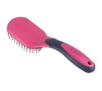 Brosse QHP pour queue et crinière - Convient pour queue et crinière - Brosse bicolore - Dents grossières - Matériaux de qualité supérieure - Facile à utiliser