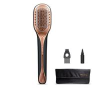 Rowenta Brosse à cheveux Ultimate Experience HAIR THERAPIST rectangulaire Noir Or rose 1 pièce