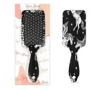 Brosse rétro en crin de cheval céleste pour femme | Brosse à cheveux douce - Brosse à cheveux humides - Démêlante pour cheveux bouclés et épais