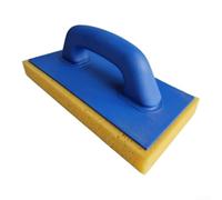 Brosse robuste pour carrelage avec dos en éponge jaune pour céramique et | Élimine efficacement la saleté sur les carreaux et la porcelaine, construction en plastique et en caoutchouc