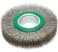 Brosse ronde 200 mm Fil d'acier inoxydable 50 mm Trou de positionnement
