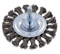 Brosse ronde 75x12 mm Arbre de 6 mm Fil d'acier 0.5 mm 18xTressé