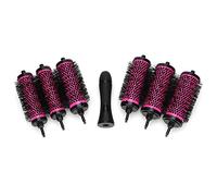 Brosse ronde amovible SustVita avec 6 barils interchangeables.Cet ensemble de peignes de coiffure professionnels sert également de brosse à friser pour les coiffures en salon à la