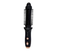 Brosse ronde chauffante sans fil pour voyage, mini boucleur thermique pour cheveux courts, rechargeable par USB, petit volume de barillet, brosse de coiffure chauffante pour hommes (Black, One Size)