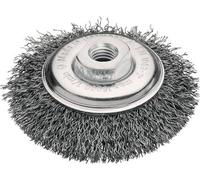 Brosse ronde D.100mm épaisseur de fil 0,35mm STA ondulée 10mm 1 LESSMANN 422177