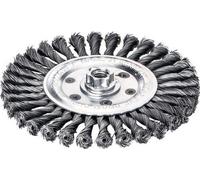 Brosse ronde D.125mm épaisseur de fil 0,50mm STA lisse 14mm 12500min-¹ 1 LESSMANN 473217