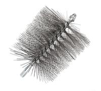 Brosse ronde de nettoyage de conduit de cheminée, outil de balayage en fil d'acier flexible pour cheminée, poêle, chaudière et sécheuse - Kit de nettoyage de tuyaux résistant aux hautes températures