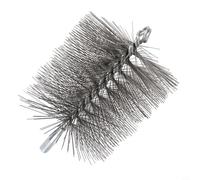 Brosse ronde de nettoyage de conduit de cheminée, outil de balayage en fil d'acier pour cheminée, chaudière, poêle et sèche-linge, brosse flexible à haute température, tailles 50/60/120 mm (120 mm)