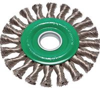 Brosse ronde en acier inoxydable tressée 125X14 mm Emplacement Trou 22.2 mm