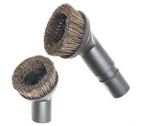 Brosse ronde en crin de cheval de 35 mm avec tête rotative pour nettoyage intérieur de meubles et de voiture Karcher T7/1 T11/1 NT20/30, noir (2)
