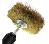 Brosse ronde en fil de fer | Outil de polissage et de nettoyage rotatif plat en forme de roue - Brosse à stylo - Brosse à pot de roue - Outil de brosse efficace pour roue de voiture, barbecue