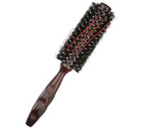 Brosse ronde en poils de sanglier avec manche en bois naturel pour le séchage par soufflage, corps droit moyen pour lisser les cheveux, ajouter de la brillance, réduire les frisottis Style 2
