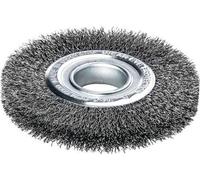 Brosse ronde Lessmann Brosse diamètre 100mm largeur 20-22 mm tube 30mm fil d'acier