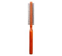 Brosse ronde - Peigne à boucler portable | Manche en bois, poils en nylon, peigne rond | brosse à barbe ronde fine | Brosse à cheveux antidérapante pour brushing, coiffage, levage, boucles -