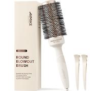 Brosse Ronde Pour Brushing, Naturavol Brosse Ronde Moyenne Pour Cheveux Avec Technologie Céramique Nano-Thermique, Avec 2 Pinces (1.7 Inch Barrel,2.5 Inch Bristle)