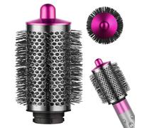 Brosse ronde volume pour accessoires Dyson Airwrap, grande brosse ronde pour cheveux plats, mouchettes, accessoire de coiffeur (rose rouge)