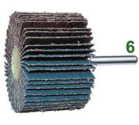 Brosse rotative à lamelles en toile abrasive au zircon - Grain 120 40 x 20 cm