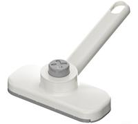 Brosse rotative à pression avec mécanisme de libération rapide pour nettoyage du sol, du verre, de la salle de bain, du mur, du bureau, poignée pivotante à 360 degrés pour les coins étroits (gris)