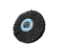 Brosse rotative circulaire métallique Ø 125 mm | Fil acier dur Ø 0,30 mm | Epaisseur 18 mm | 3 rangs | Pour perceuse ou visseuse à mandrin | Kibros 2612AT18